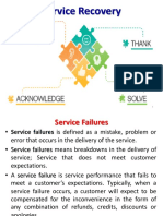 Service Marketing: Service Failures - Recovery Strategies