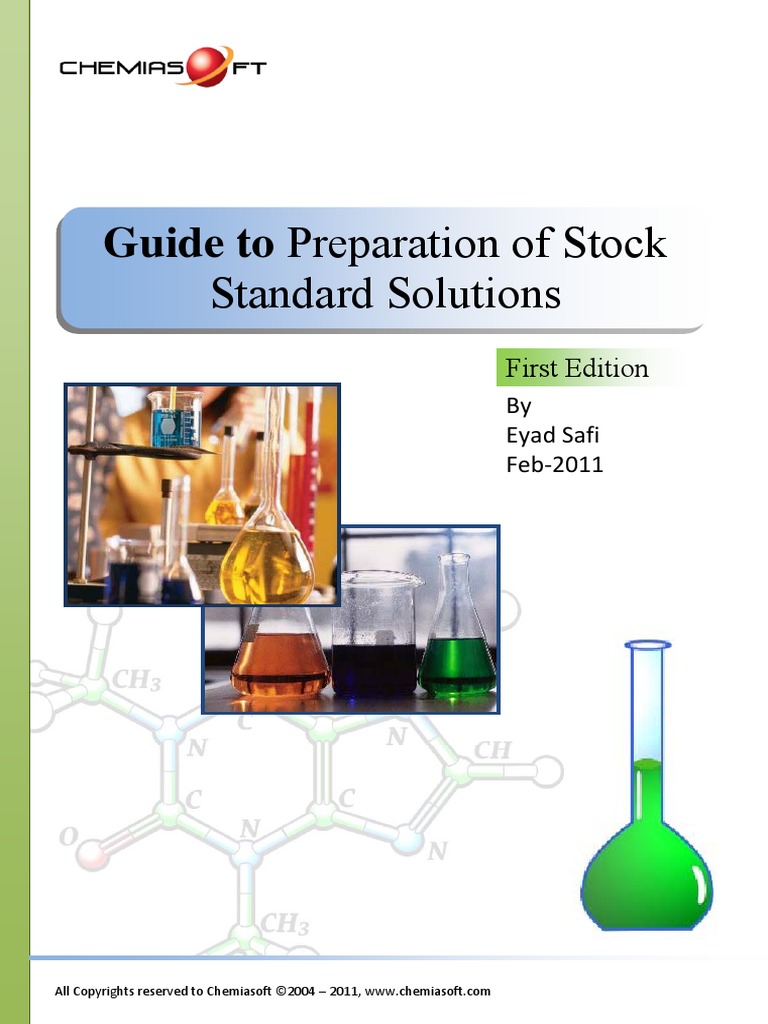 Guide To Preparation Of Stock Standard Solutions – FBYJMA