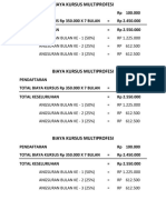 Biaya Kursus Multiprofesi