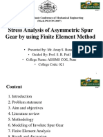 Stress Analysis of Asymmetric Spur Gear by Using Finite Element Method