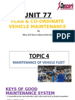 Unit 77: Plan & Co-Ordinate Vehicle Maintenance