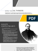 Early Social Thinkers and Theoretical Perspectives