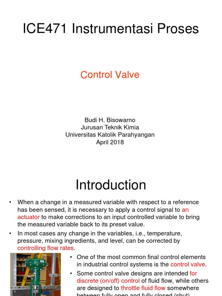 Control Valve Fundamentals in Process Instrumentation | PDF | Valve ...