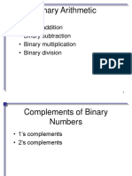 Binary Arithmetic: - Binary Addition - Binary Subtraction - Binary Multiplication - Binary Division
