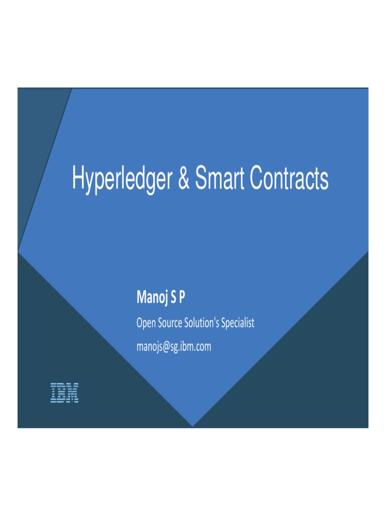 Hyperledger Overview and Smart Contracts | PDF | Open Stack | Booting