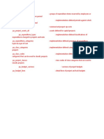 Project and expenditure tracking database tables