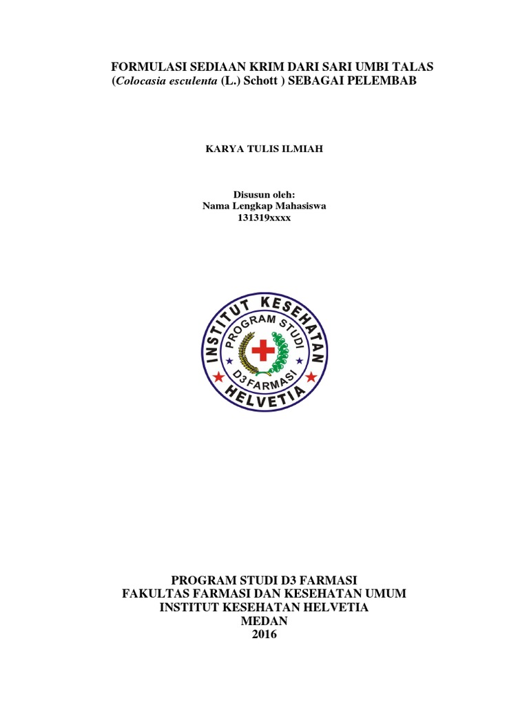 Format Penulisan Kti D3 Farmasi 5 | PDF