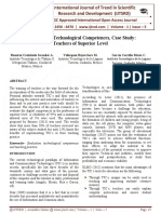 Evaluation of Technological Competences, Case Study: Teachers of Superior Level