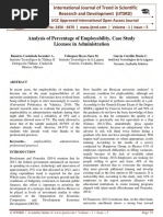 Analysis of Percentage of Employability, Case Study Licensee in Administration