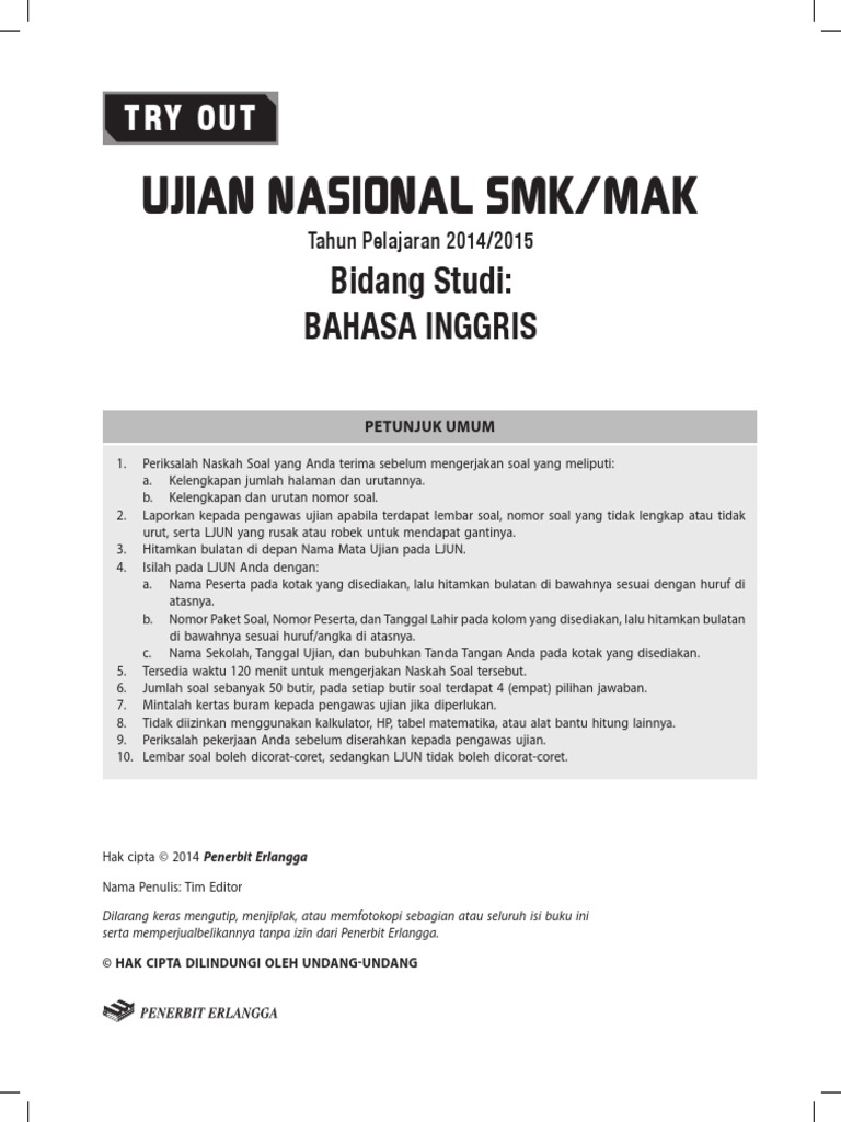 Contoh Latihan Soal Soal Try Out Matematika Smk Beserta Jawabannya