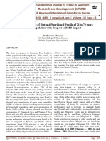 Situational Analysis of Diet and Nutritional Profile of 21 To 70 Years Urban Population With Respect To BMD Impact