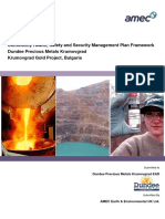 Community Health, Safety and Security Management Plan Framework Dundee Precious Metals Krumovgrad Krumovgrad Gold Project, Bulgaria