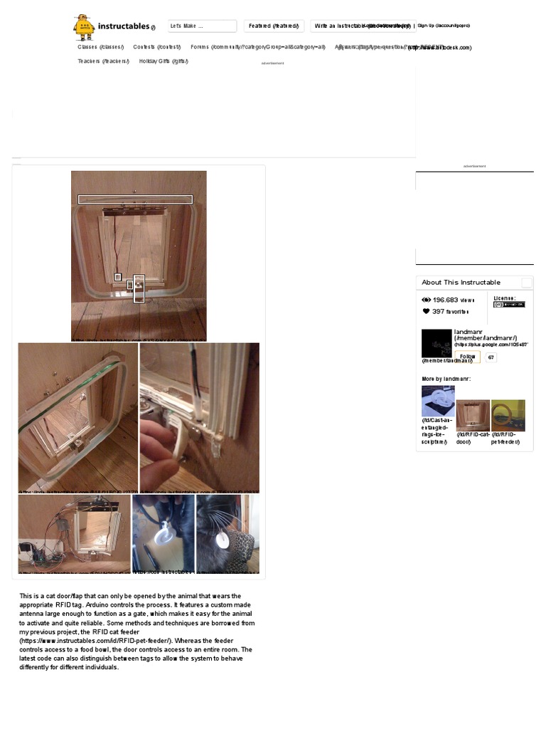 RFID Cat Door 8 Steps Download Free PDF Radio Frequency