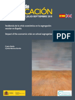 Incidencia de La Crisis Económica en La Segregación Escolar en España