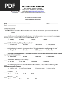 Fourth Quarter Exam in TLE Grade Seven