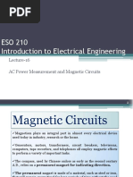 ESO 210 Introduction To Electrical Engineering: Lecture-16 AC Power Measurement and Magnetic Circuits