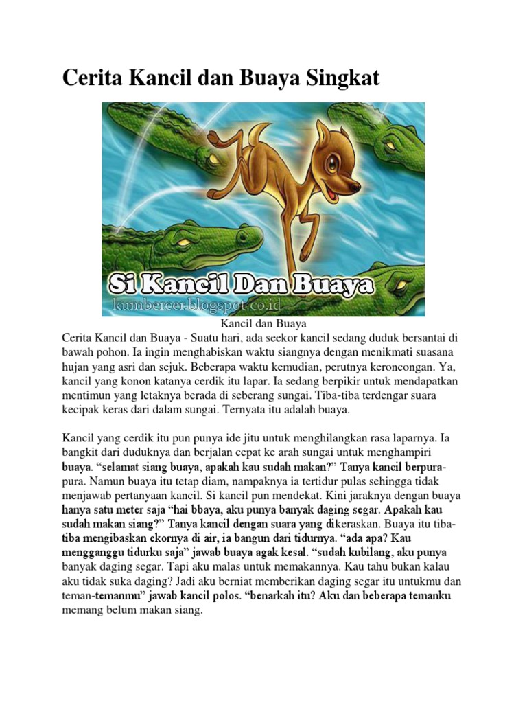 Cerita Kancil Dan Buaya Singkat Pdf