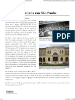 (Web) Wikipédia. Imigração Italiana Em São Paulo