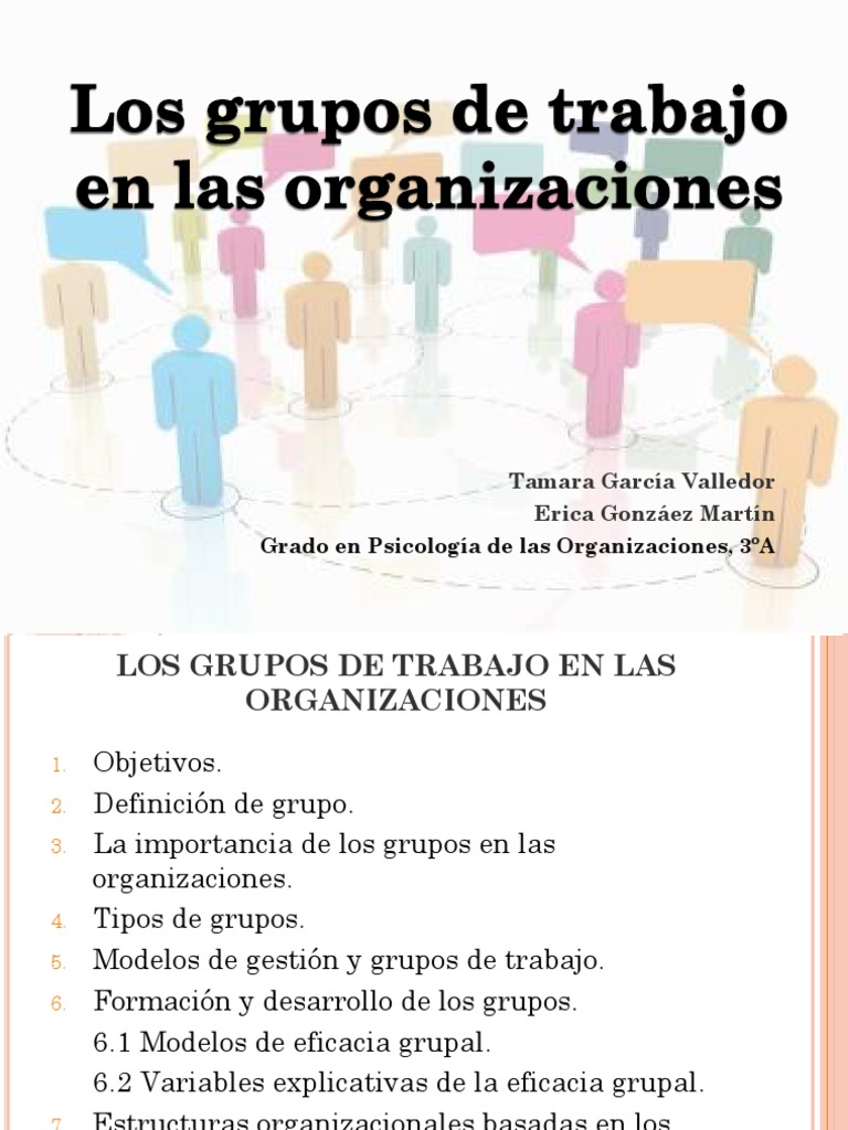 Los Grupos de Trabajo en Las Organizaciones. GRUPO A-13.grado | PDF ...