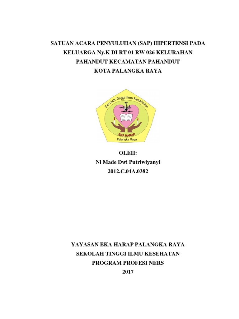 Sap Hipertensi Docx Satuan Program Pembelajaransap
