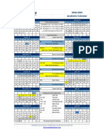 2018 19 Academic Calendar