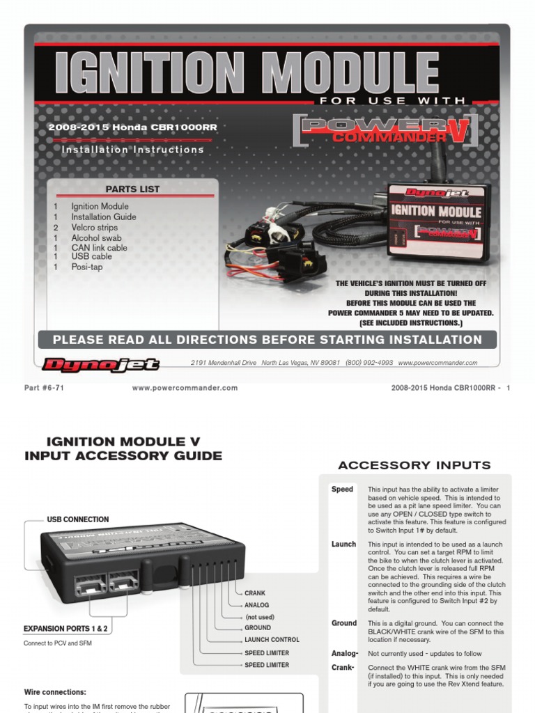 Installation Instructions for Adding an Ignition Module to a 20082015