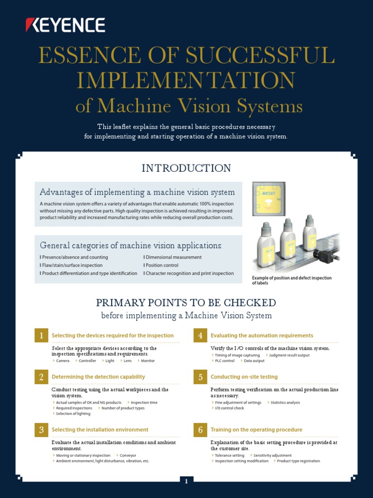 Essence of Successful Implementation of Machine Vision Systems | PDF ...