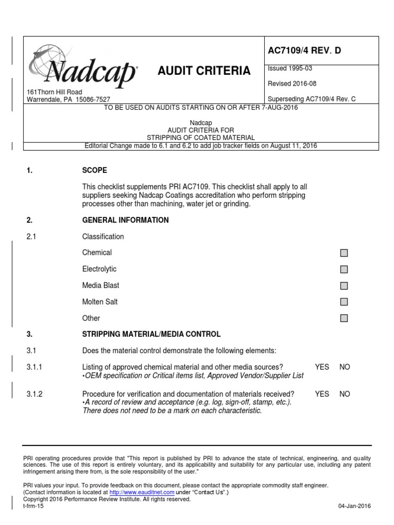 AC7109.4 Rev D - Editorial 11aug2016 | PDF | Specification (Technical ...