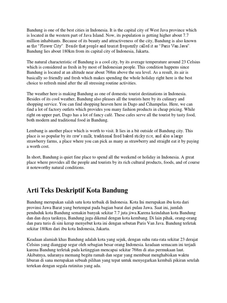 Bandung Is One of The Best Cities in Indonesia | PDF | Indonesia | Nature