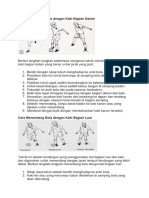 Cara Menendang Bola Dengan Kaki Bagian Dalam