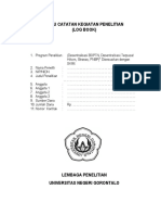 Log Book Kegiatan Penelitian 2013