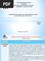 Corrientes Filosóficas y Metodológicas de La Investigación Educativa