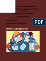 Universidad Nacional de Chimborazo Facultad de Ciencias de La Educación Humanas Y Tecnologías Carrera de Psicología Educativa Gestión Pedagógica