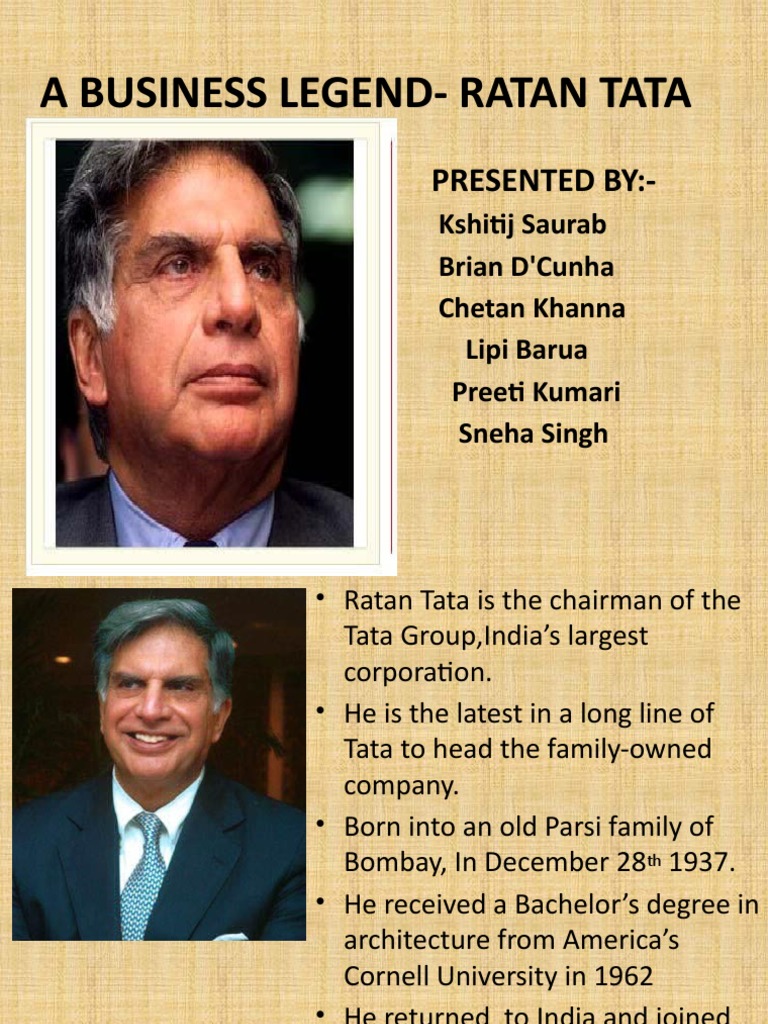 A Business Legend - Ratan Tata | PDF | Career & Growth