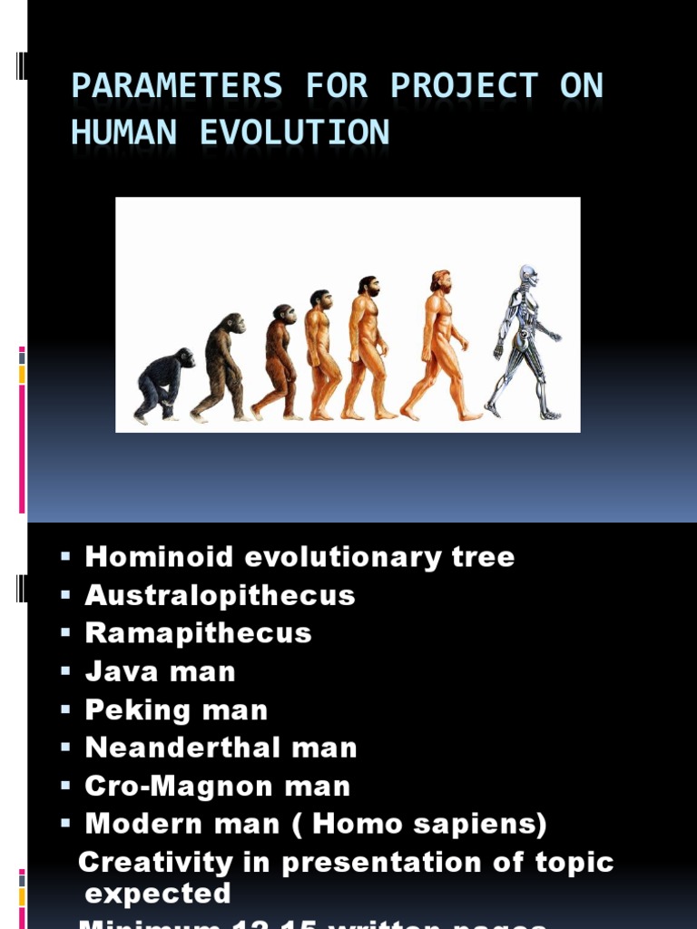 Parameters for Project on Human Evolution