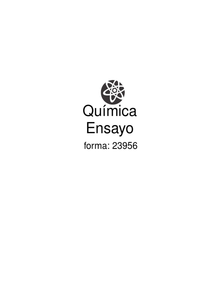 Ensayo N1 Química
