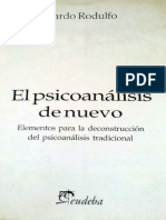 Ricardo Rodulfo - El Psicoanálisis de Nuevo PDF