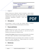 Procedimento de controle de documentos e registros