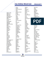 EDO Advanced 2 Word List