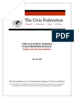 The Civic Federations's Analysis and Recommendation For The Proposed 2019 CPS Budget