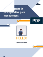 Current Issues in Postoperative Pain Management