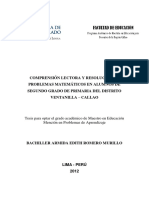 2012_Romero_Comprensión lectora y resolución de problemas matemáticos en alumnos de segundo grado de primaria del distrito de Ventanilla - Callao.pdf