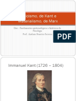 Criticismo de Kant e o Materialismo de Marx