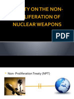 Treaty on the Non- Proliferation of Nuclear Weapons