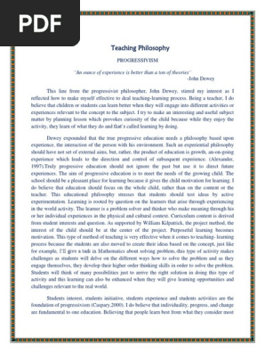 Teaching Philosophy