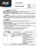 Plano de Ensino Comunicação Contemporânea e Tendências Jornalísticas