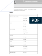 Unit 1 Formulae