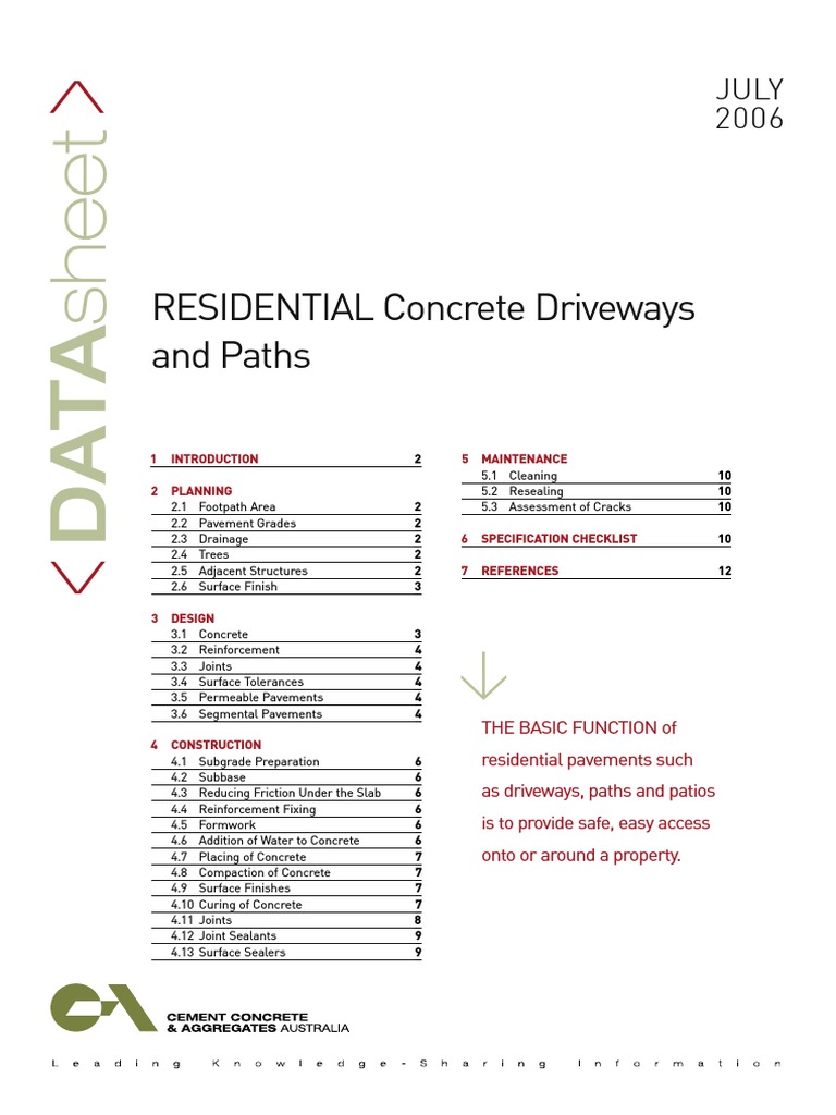 Cca driveways pdf road surface concrete