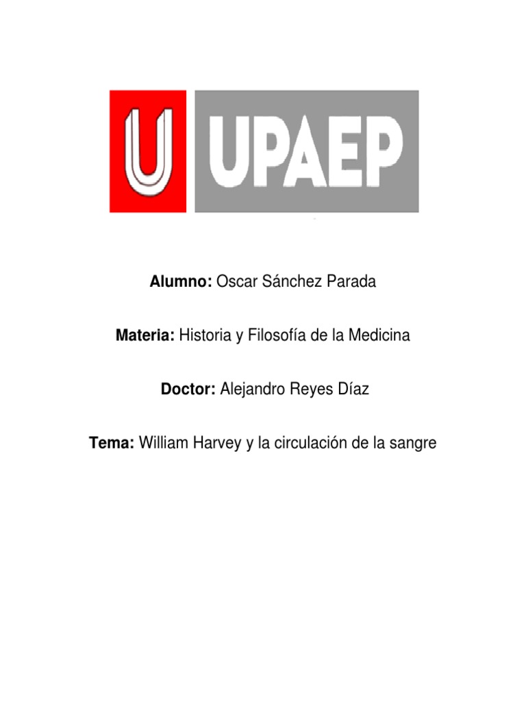 William Harvey y La Circulación de La Sangre PDF Science Ciencia filosófica