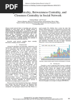 Degree Centrality, Betweenness Centrality, and Closeness Centrality in Social Network